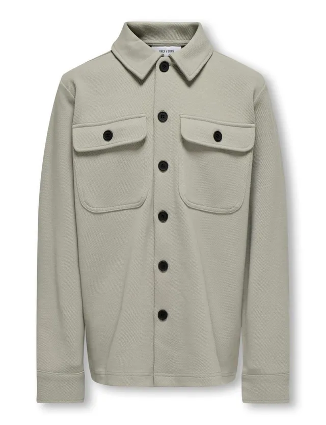 ONLY & SONS Osjnew Kodyl Overshirt Camicia Vintage Khaki felpa