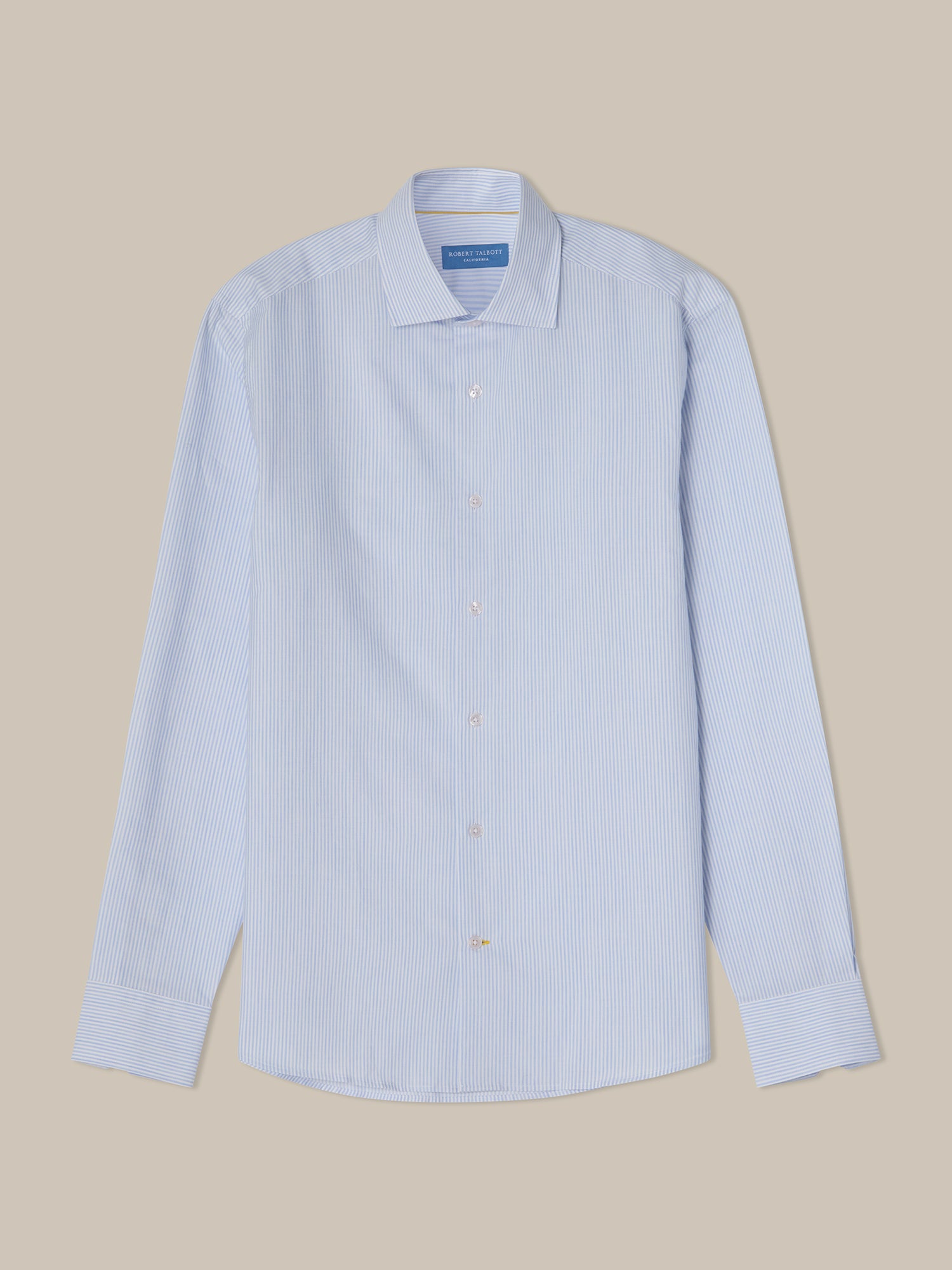 Robert Talbott Reynolds camicia casual uomo blu righe cotone