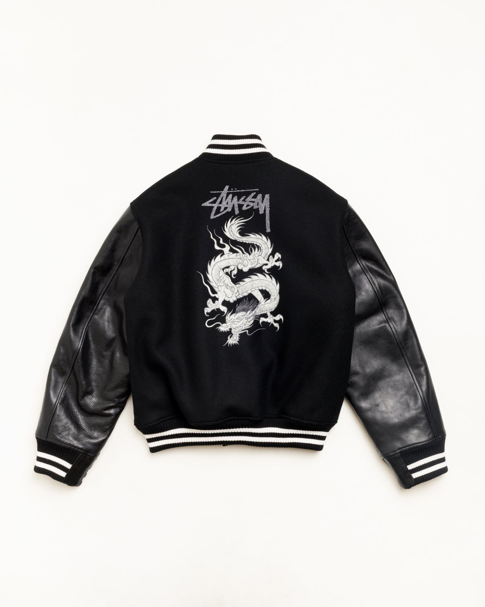 Stussy Junya Varsity Jacket giacca college BLACK