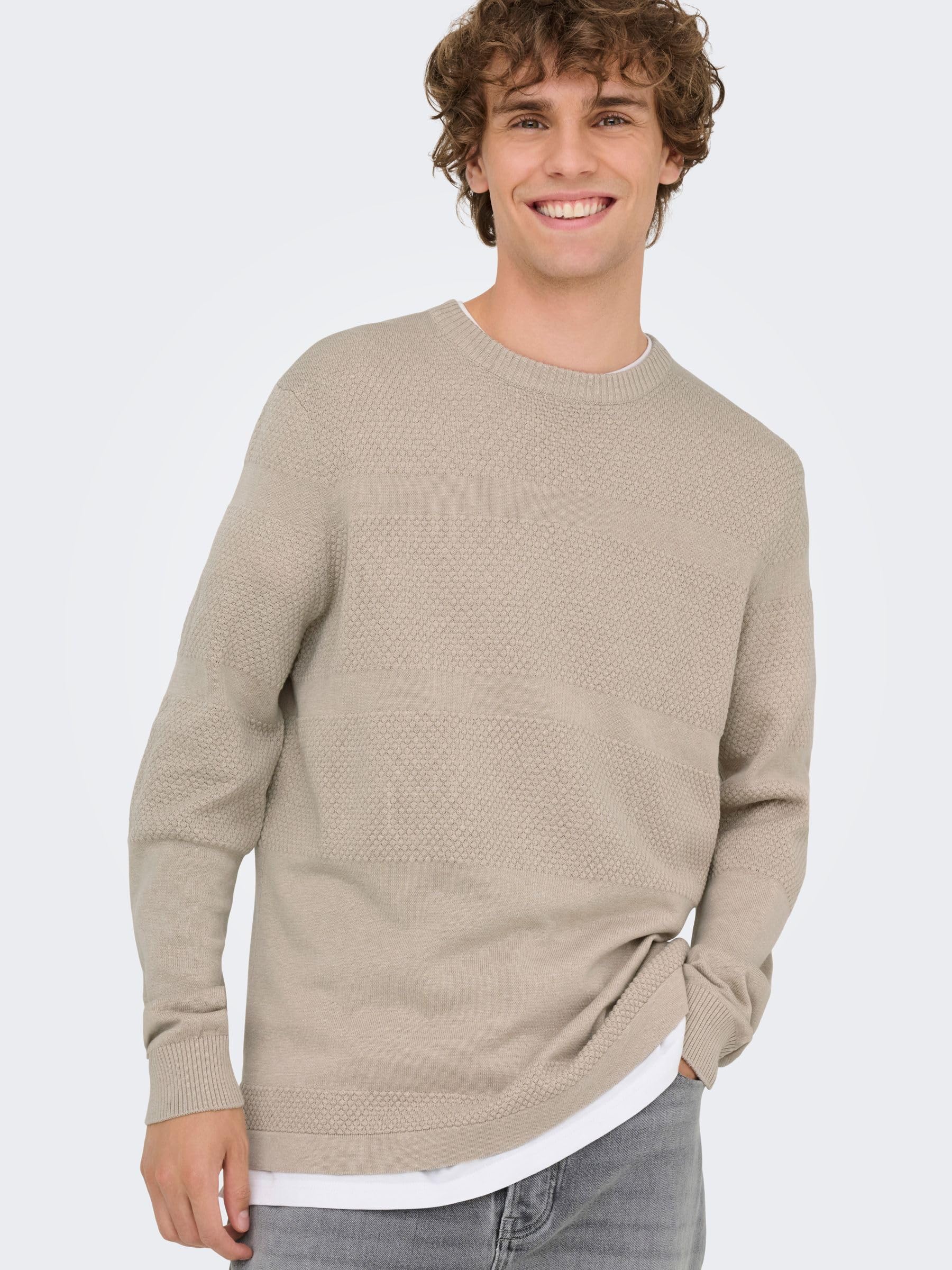 ONLY & SONS Onsmalik Maglione XL Uomo Girocollo Knit