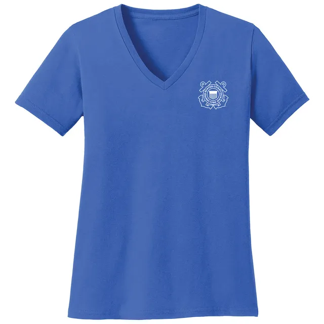 7.62 Design Coast Guard Logo T-Shirt donna blu royal cotone