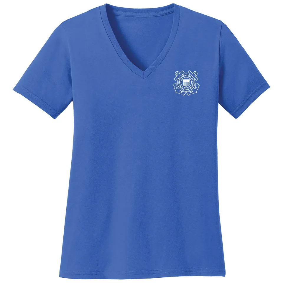 7.62 Design Coast Guard Logo T-Shirt donna blu royal cotone