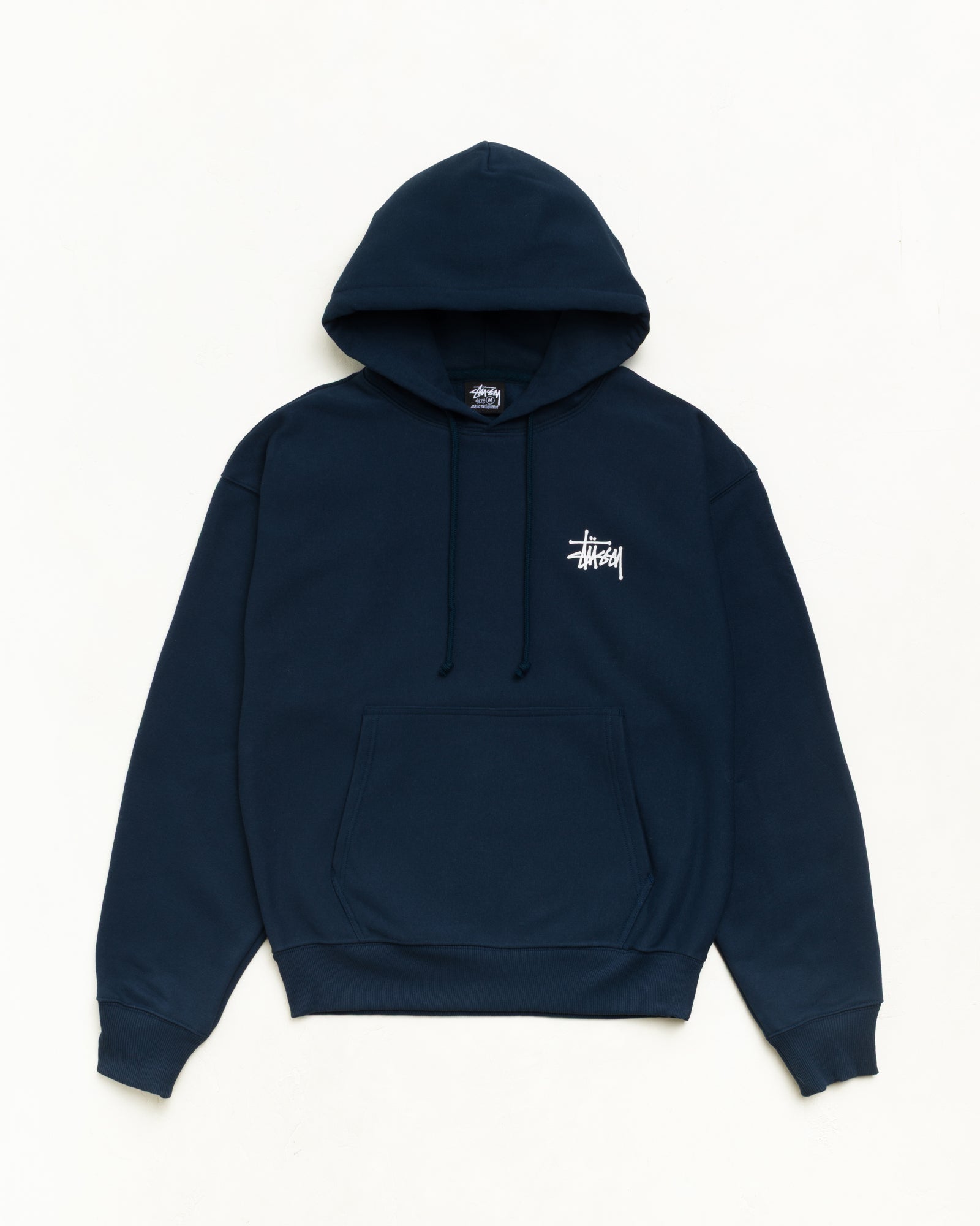 Stussy Basic Stussy Hoodie Felpa Cappuccio Navy 430gsm