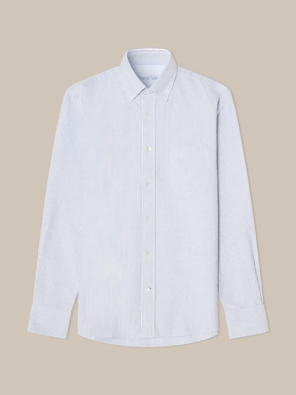 Robert Talbott Harrison Button Down camicia oxford riga blu
