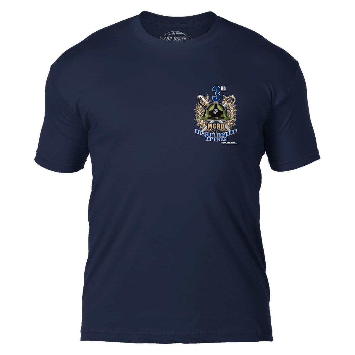 7.62 Design MCRD San Diego maglietta uomo navy cotone 3rd Battalion