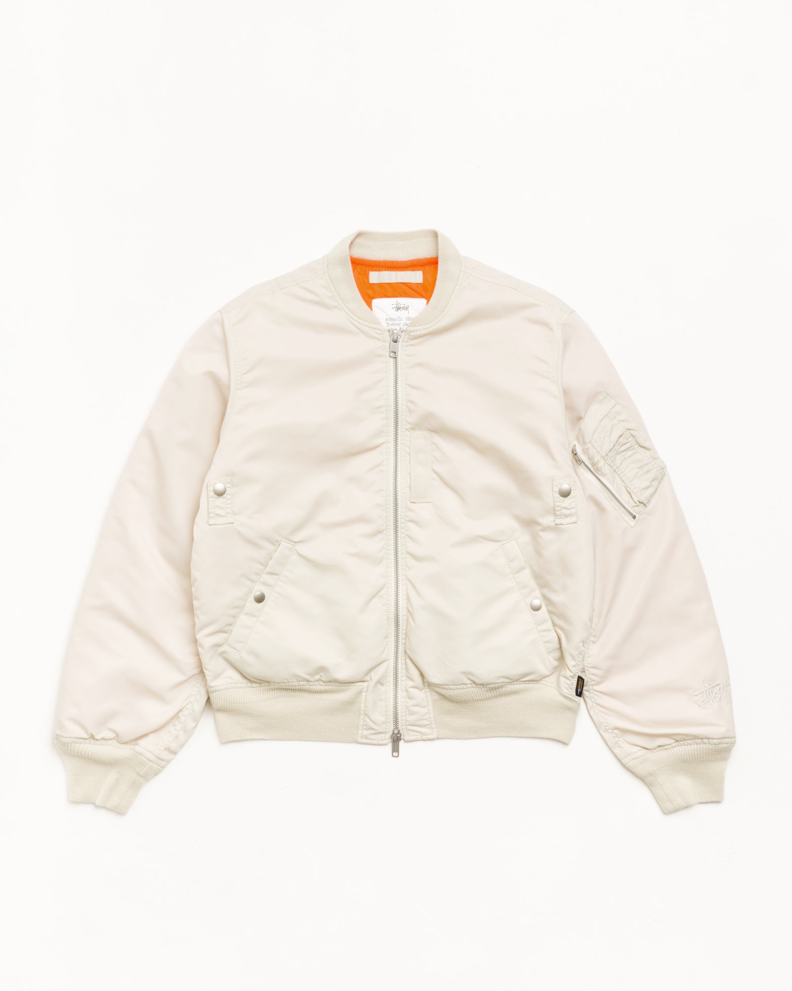 Stussy MA-1 Bomber Jacket giacca bone nylon imbottita