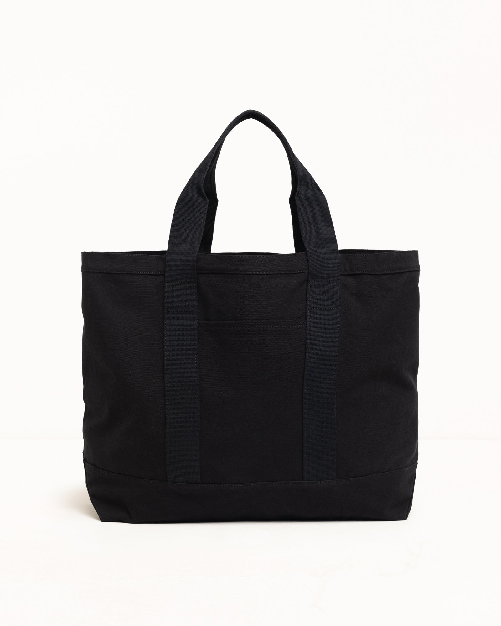 Stussy Canvas Extra Large Tote borsa Black cotone 50 cm