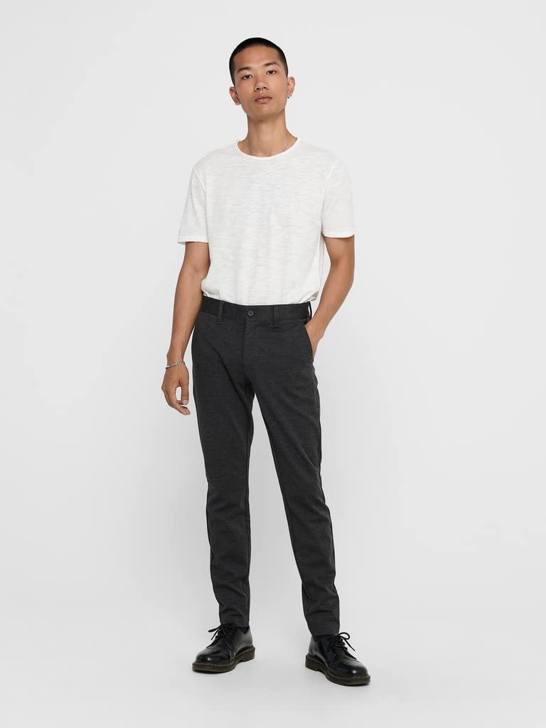 ONLY & SONS Onsmark Slim Pantaloni Uomo 36W/30L Grigio