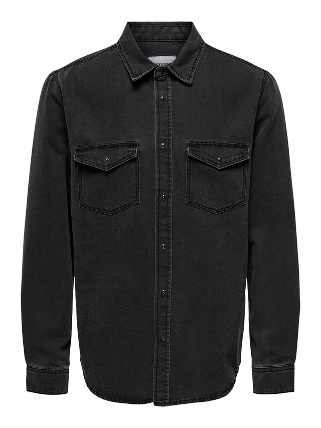 ONLY & SONS ONSBANE Camicia Uomo L Denim