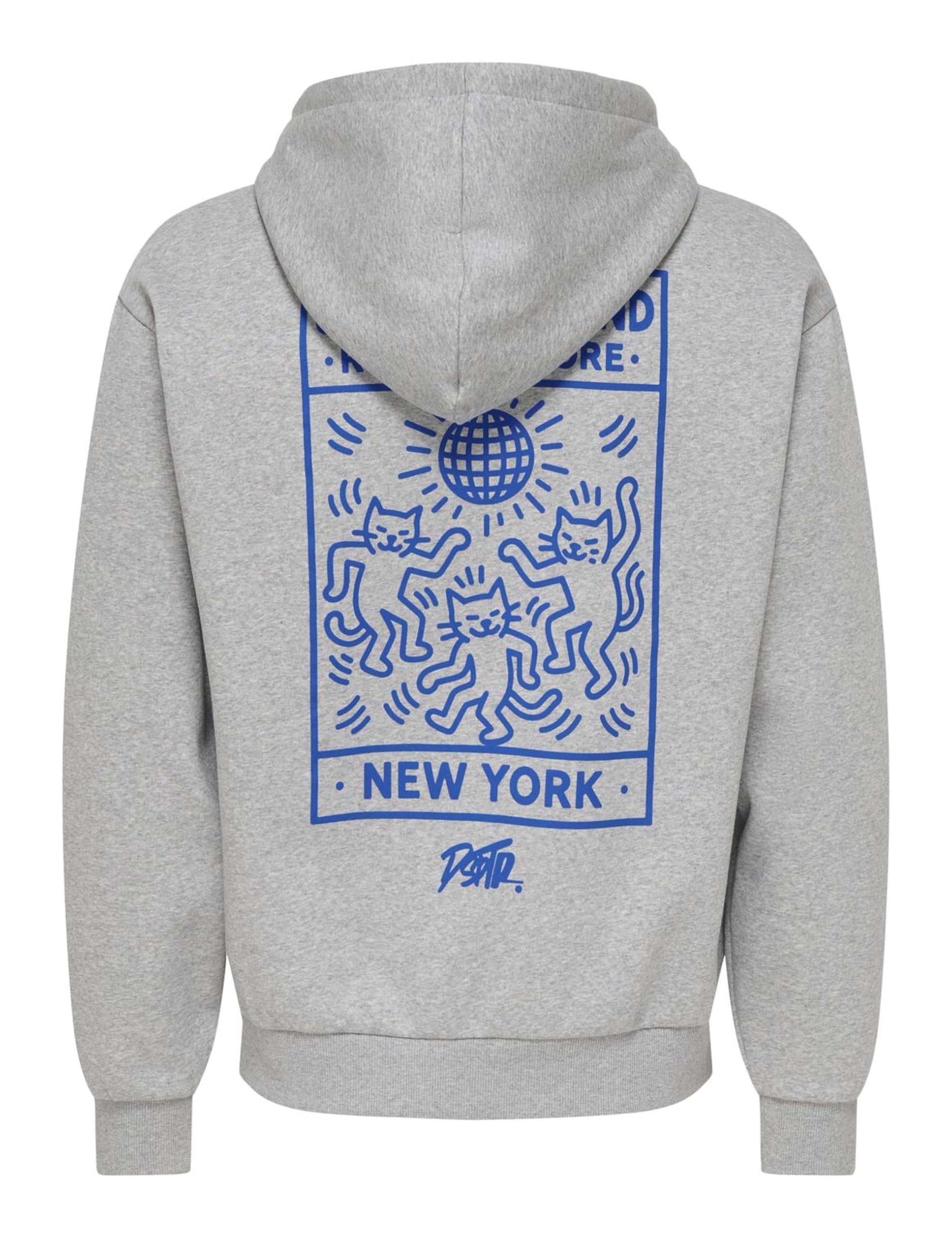 Only & Sons Onsceres felpa cappuccio uomo XL grigia