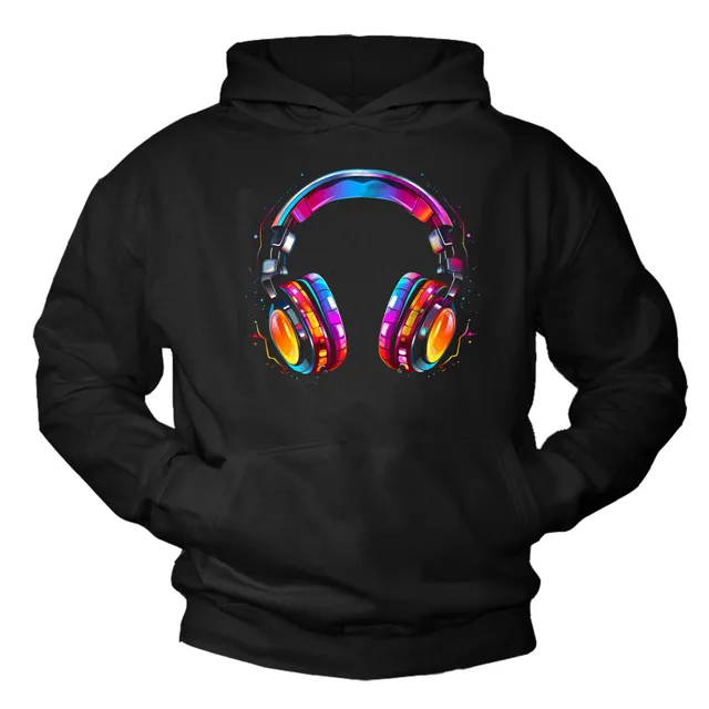 MAKAYA Cuffie Anni 80 90 felpa uomo cappuccio XXL cotone