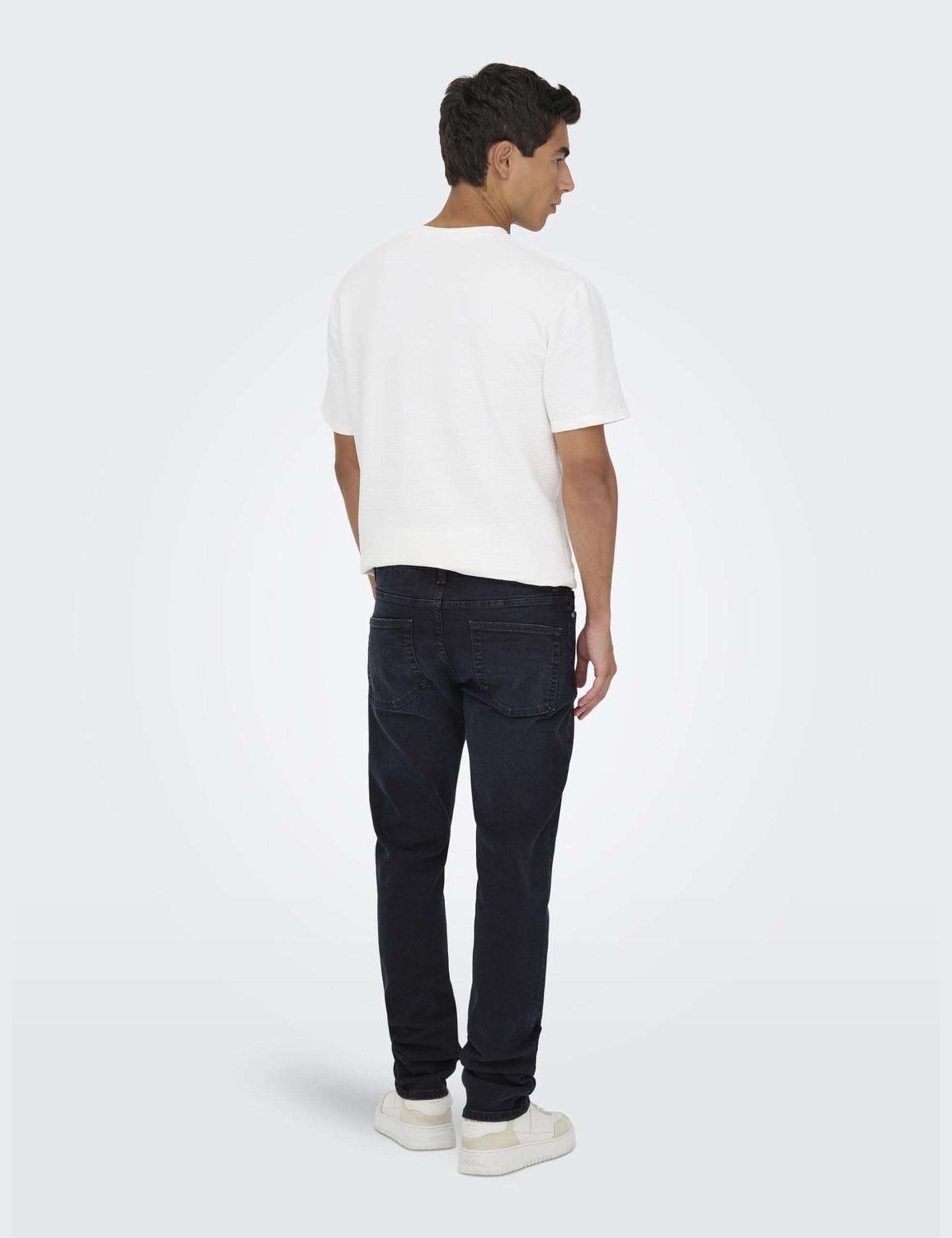Only & Sons Loom Jeans Uomo Slim Vita Bassa Dark Grey