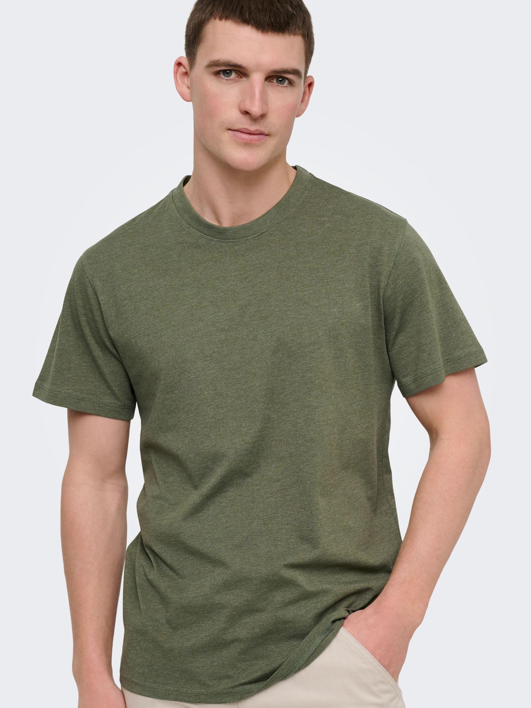 ONLY & SONS Onsmax Life T-Shirt Uomo Olive Night XS