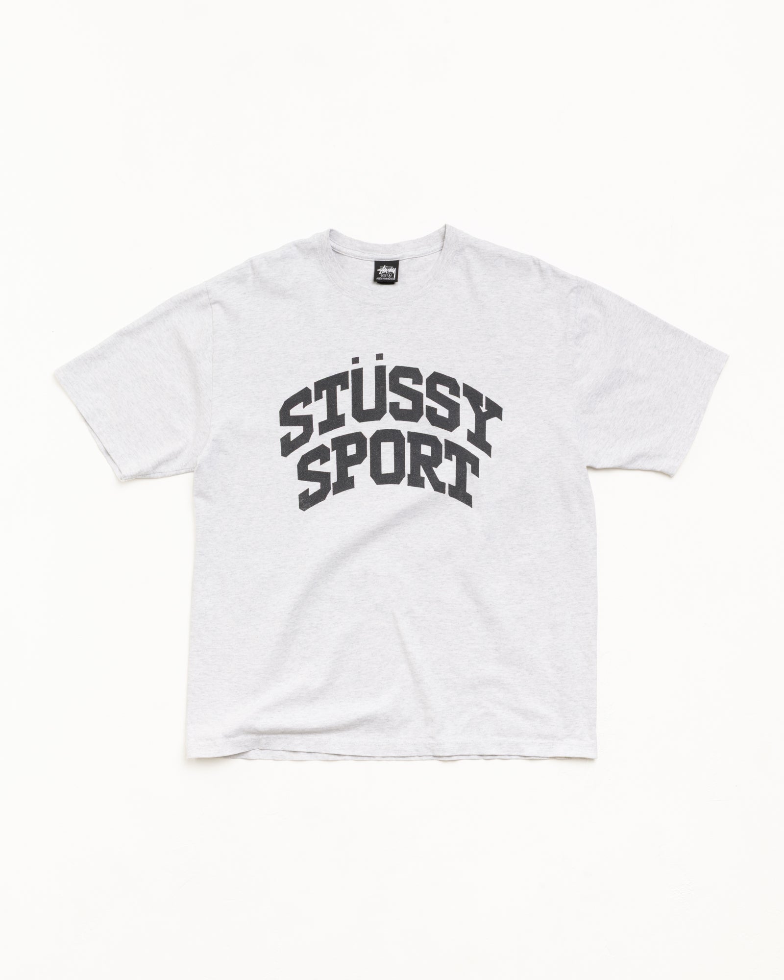 Stussy Block Sport Tee t-shirt ash heather 100% cotone