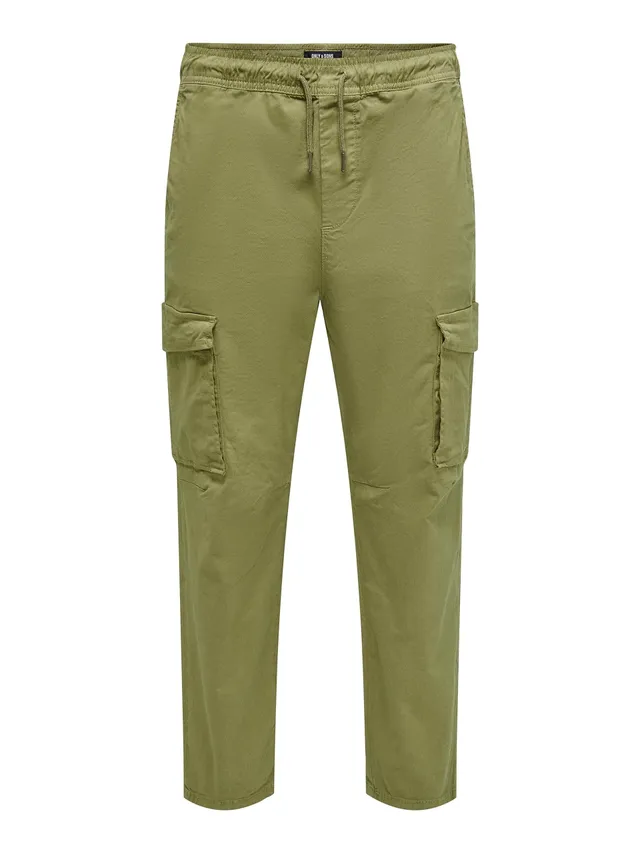 ONLY & SONS Pantaloni Cargo Uomo Tasche Laterali Taglia M Casual