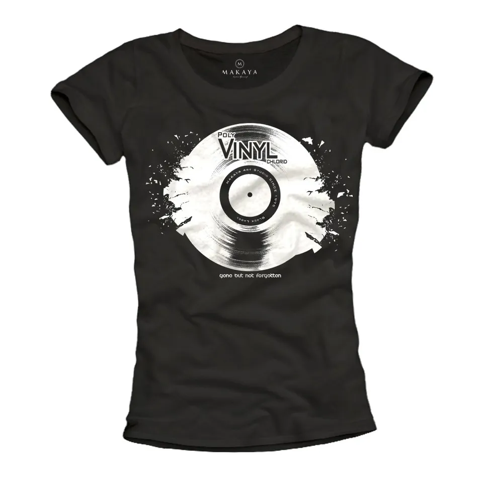 Makaya T-Shirt Donna Cotone M Vinile Musica