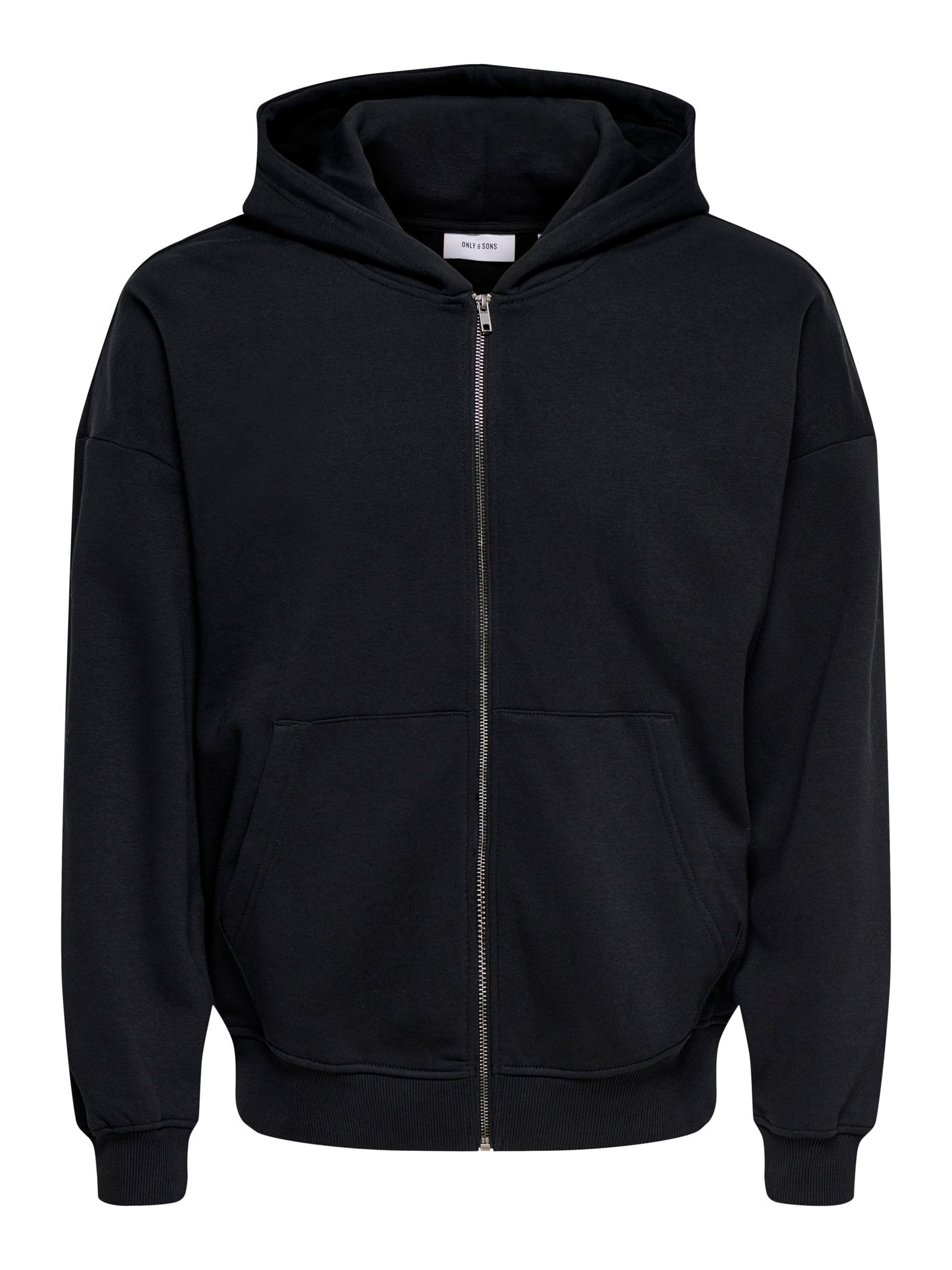 Only & Sons Turner Felpa Uomo Nera Girocollo