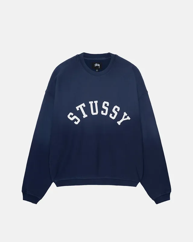 Stussy Felpa Girocollo Oversize felpa Navy cotone 500 gsm