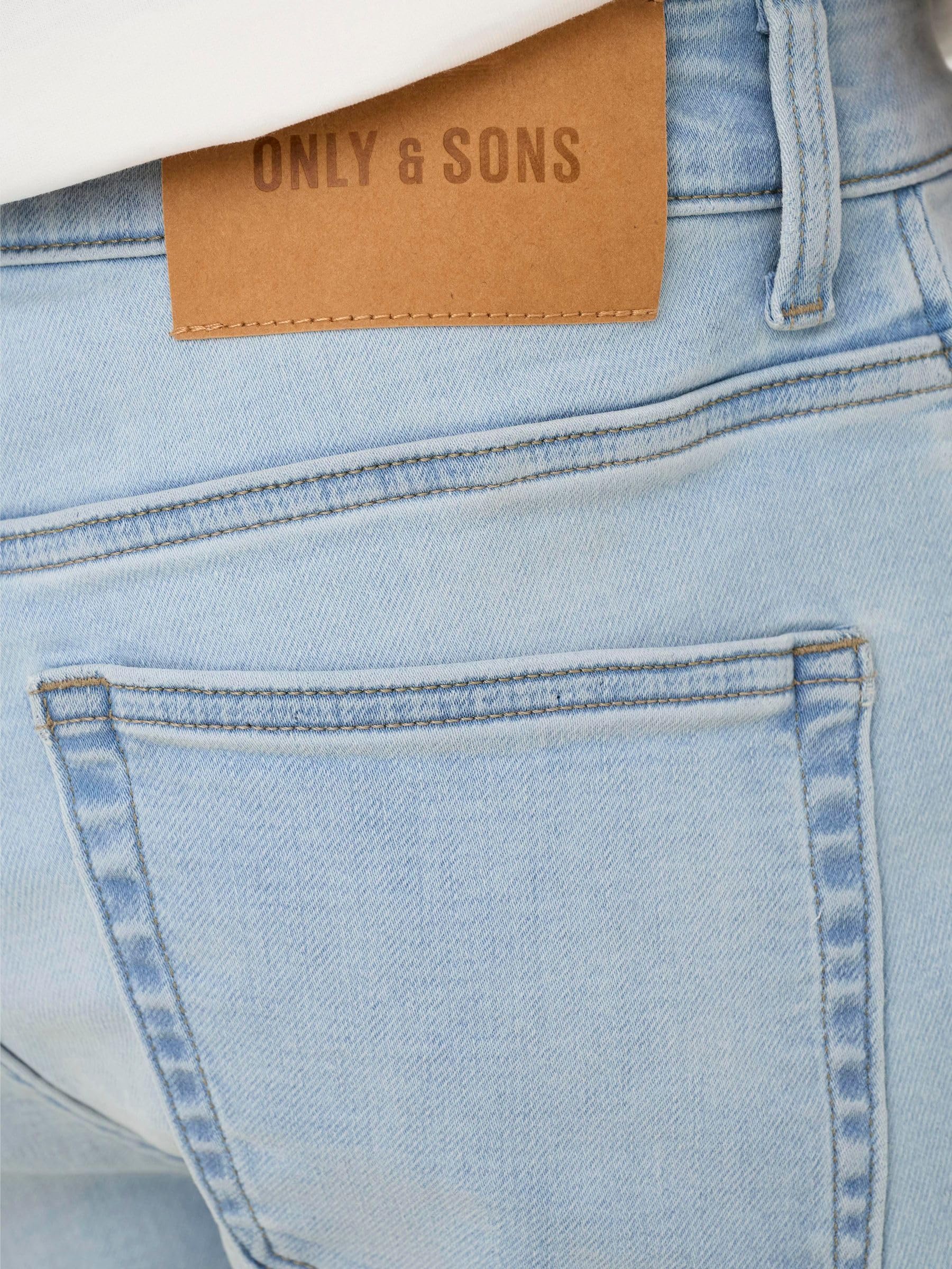 Only & Sons Onsply Regular Shorts Jeans Uomo S Blu