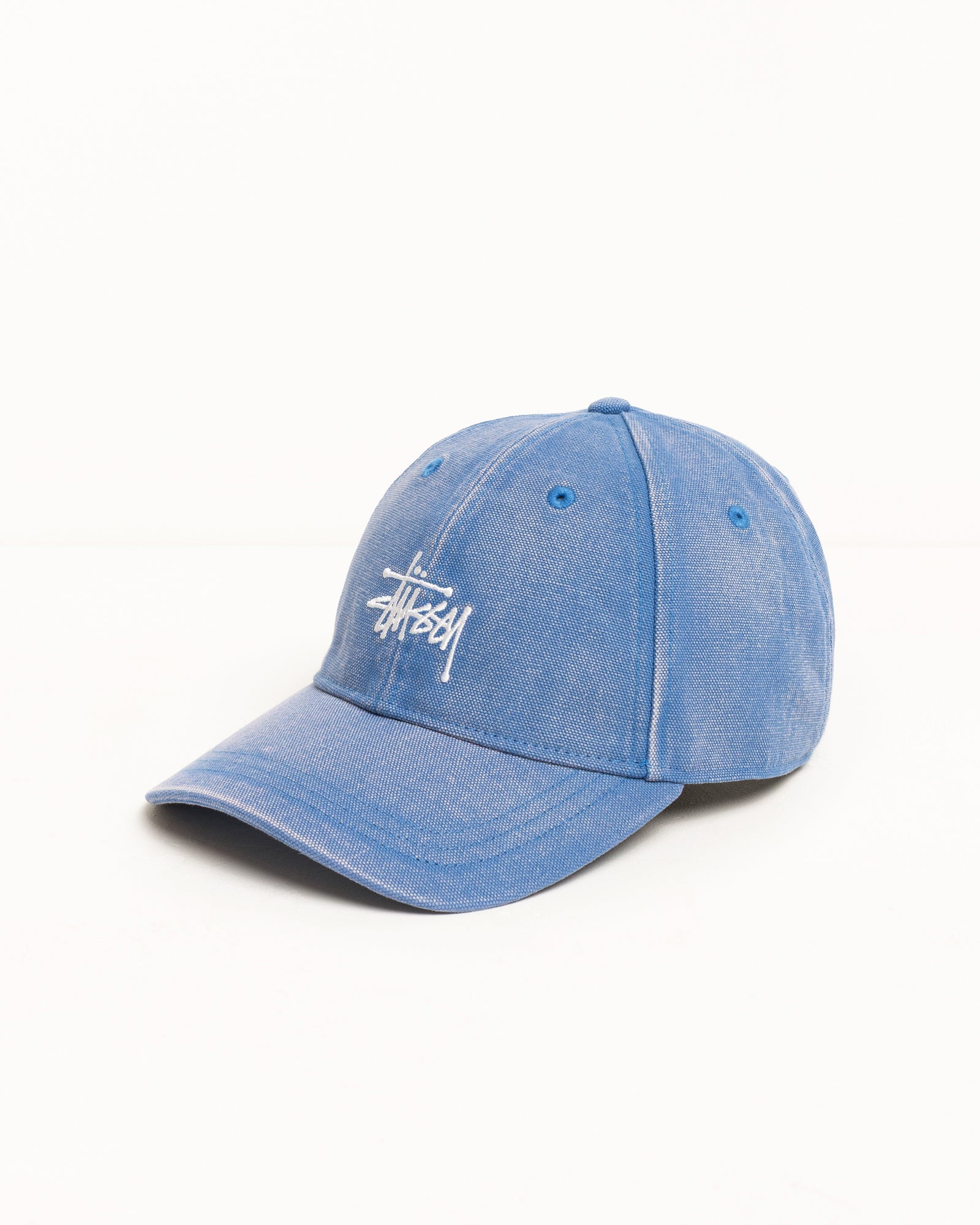 Stussy Basic Washed Canvas cappello blu taglia unica cotone