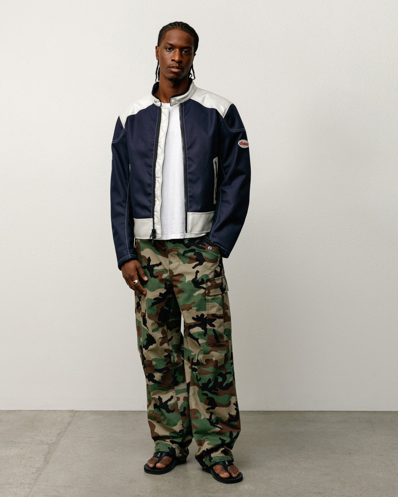 Stussy Cargo Pant pantalone Woodland Camo ripstop cotone