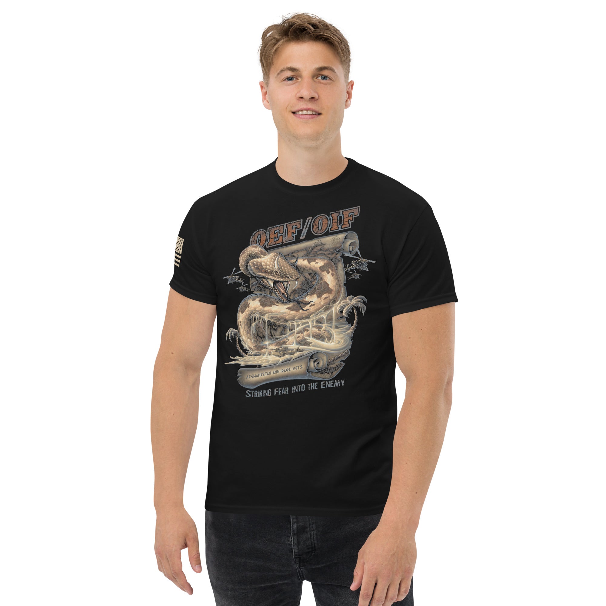 7.62 Design OEF OIF t-shirt uomo nera cotone