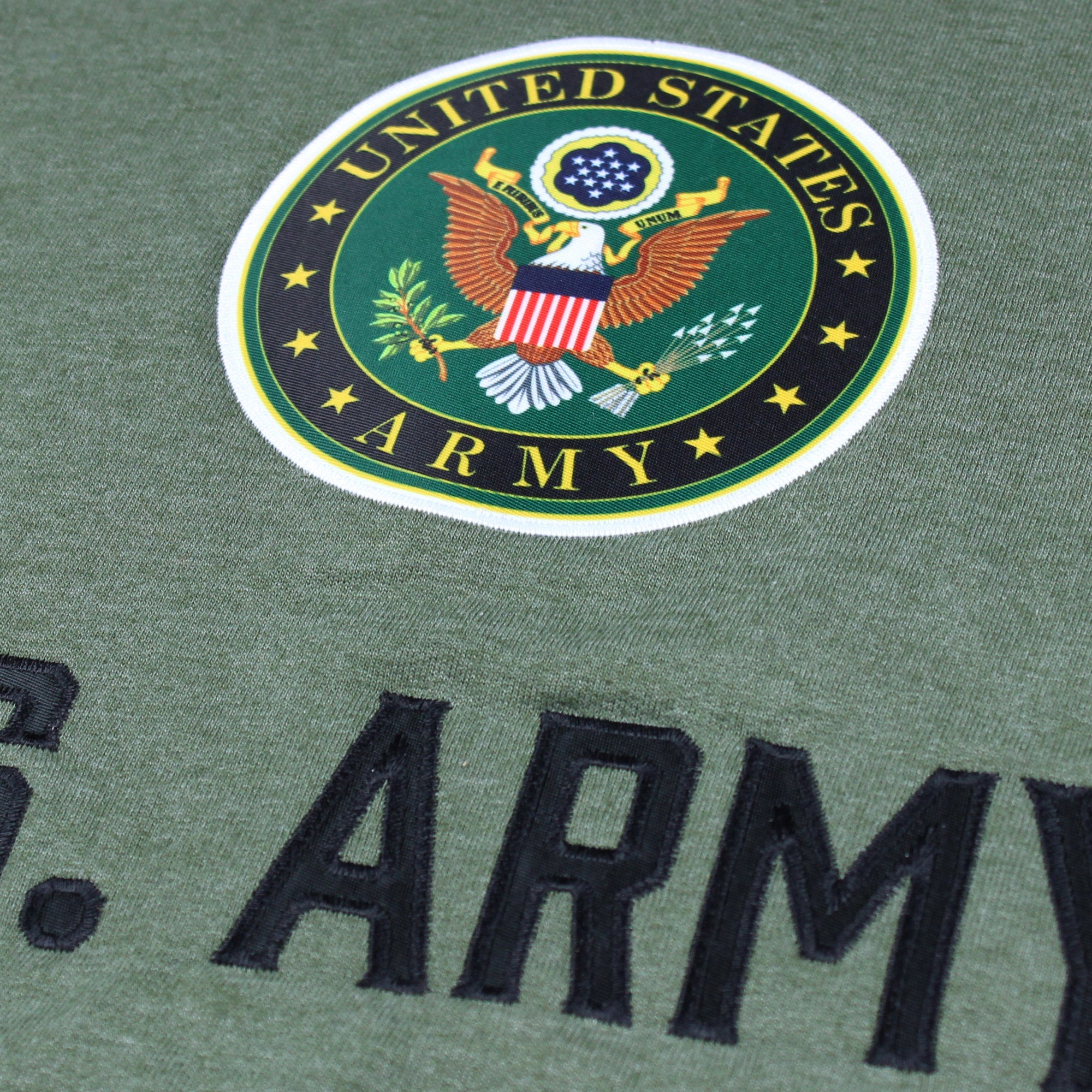 7.62 Design Army felpa uomo verde cappuccio cotone ricamata