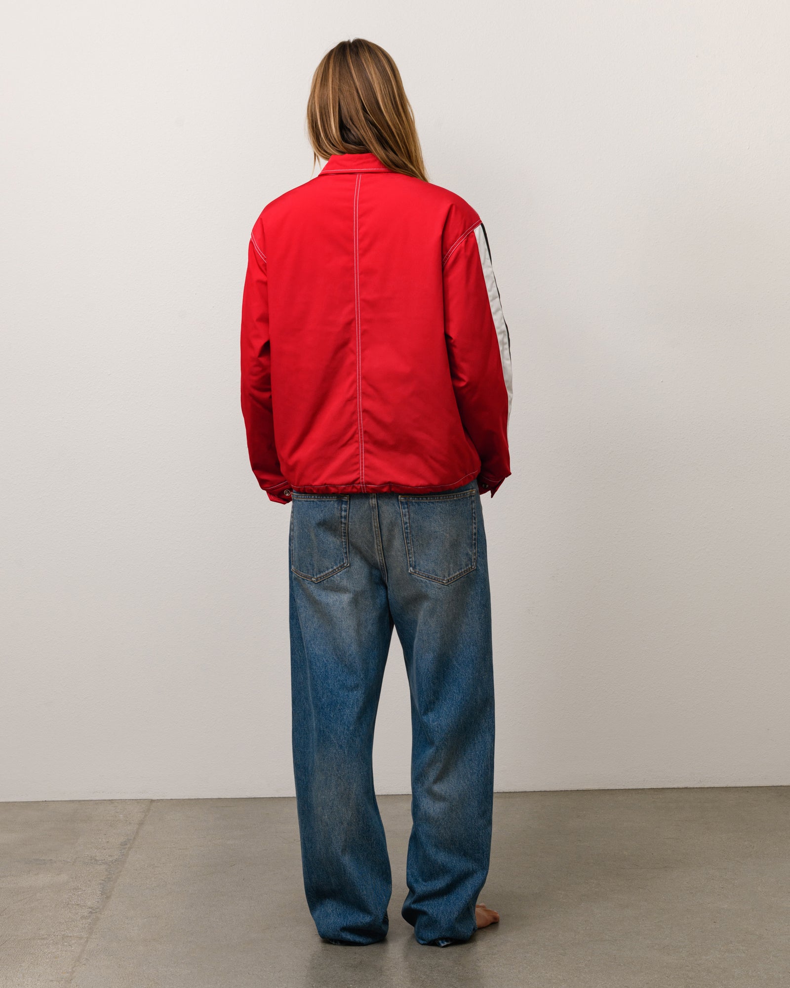 Stussy Offshore Jacket giacca impermeabile rossa nylon