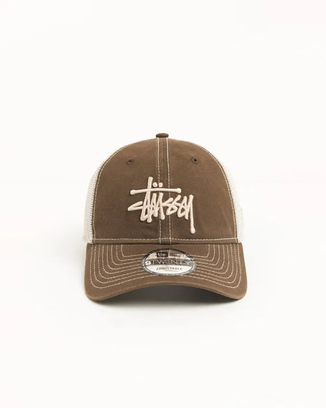 Stussy 9Twenty Washed Basic Trucker cappello mocha taglia unica