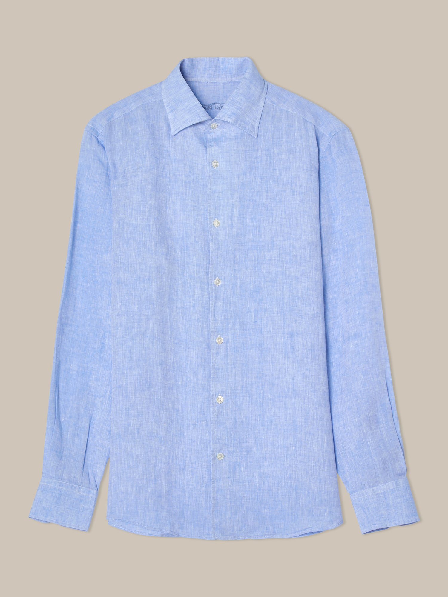 Robert Talbott Morgan Camicia Lino Blu L