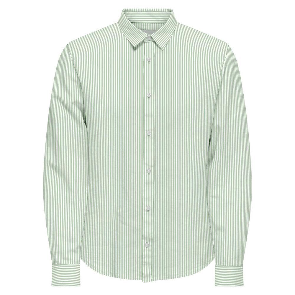 Only & Sons Cantley Life Camicia Uomo Verde Manica Lunga