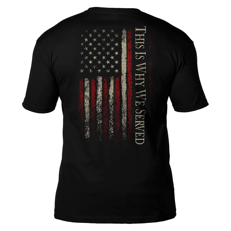 7.62 Design Veterans Why We Served T-Shirt nera cotone