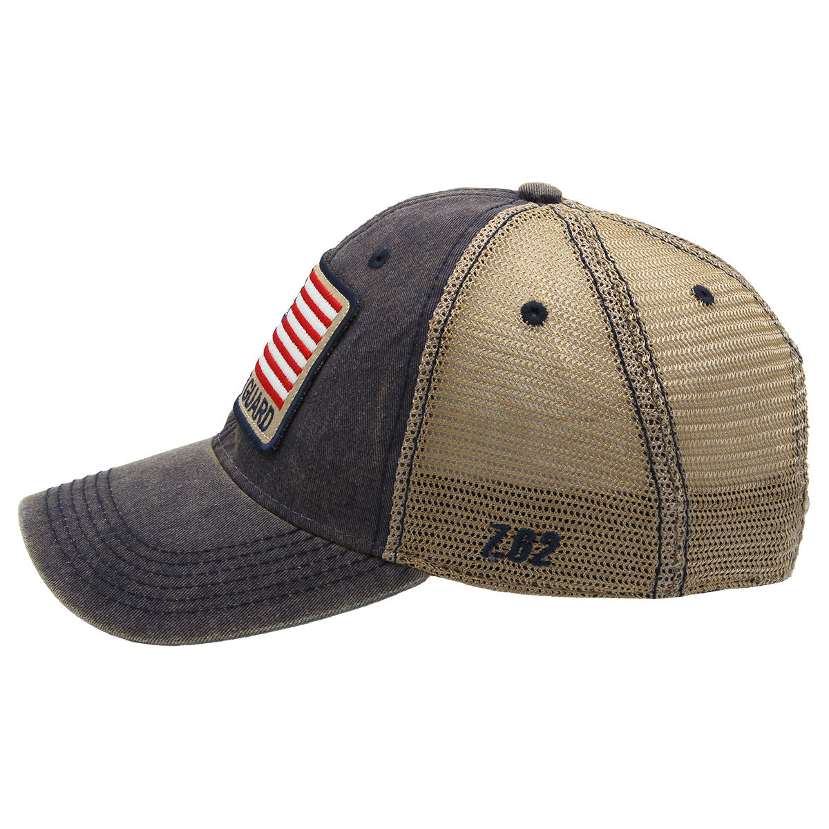7.62 Design Coast Guard Flag Cappello Trucker blu vintage