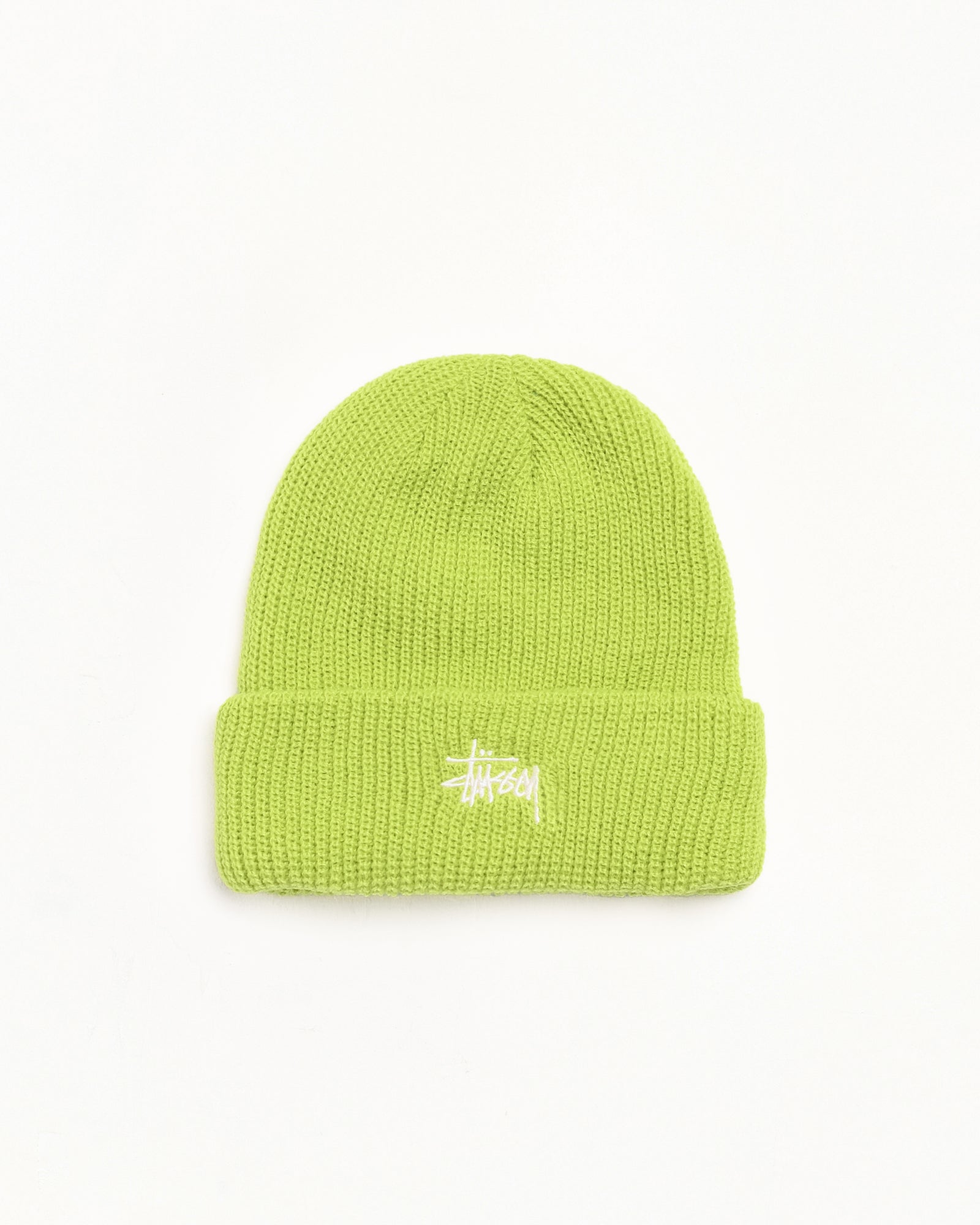 Stussy Basic Cuff Beanie berretto Green Apple acrilico