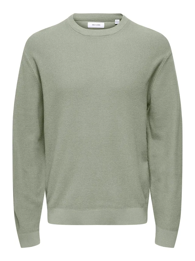 Only & Sons Onstony Pullover Maglione Uomo Nero Girocollo