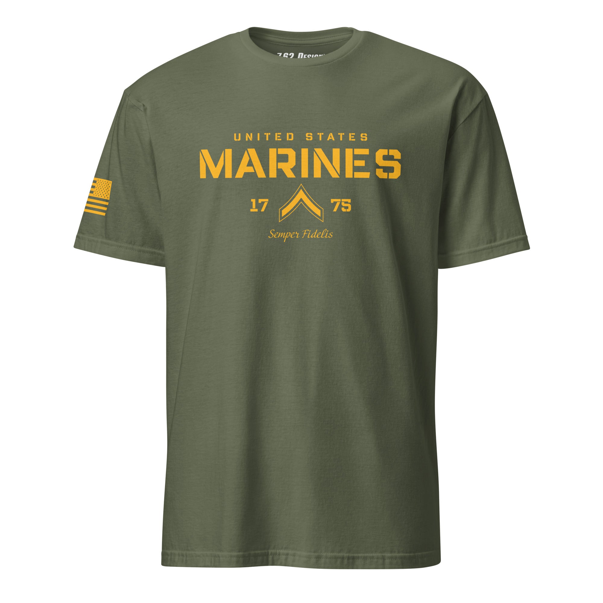7.62 Design USMC PFC maglietta uomo verde militare cotone