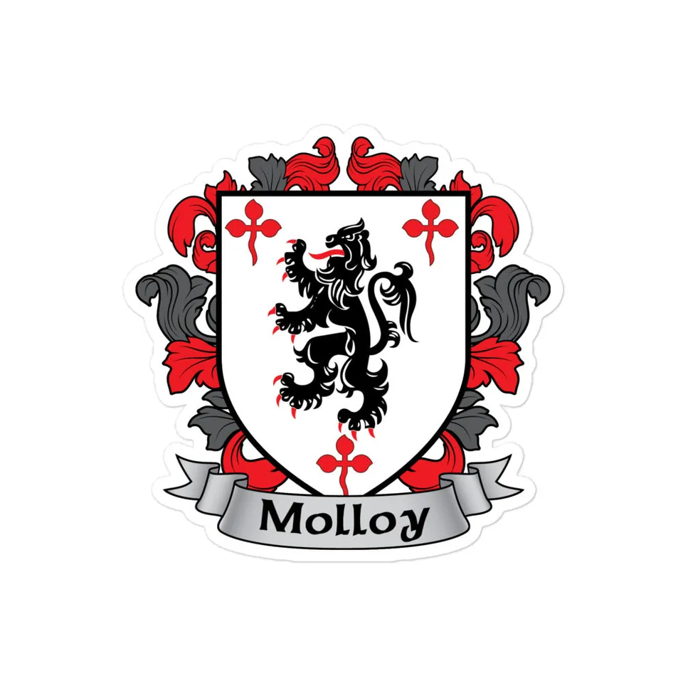 7.62 Design Automotive Molloy Irish Coat of Arms sticker vinile 3"x3"