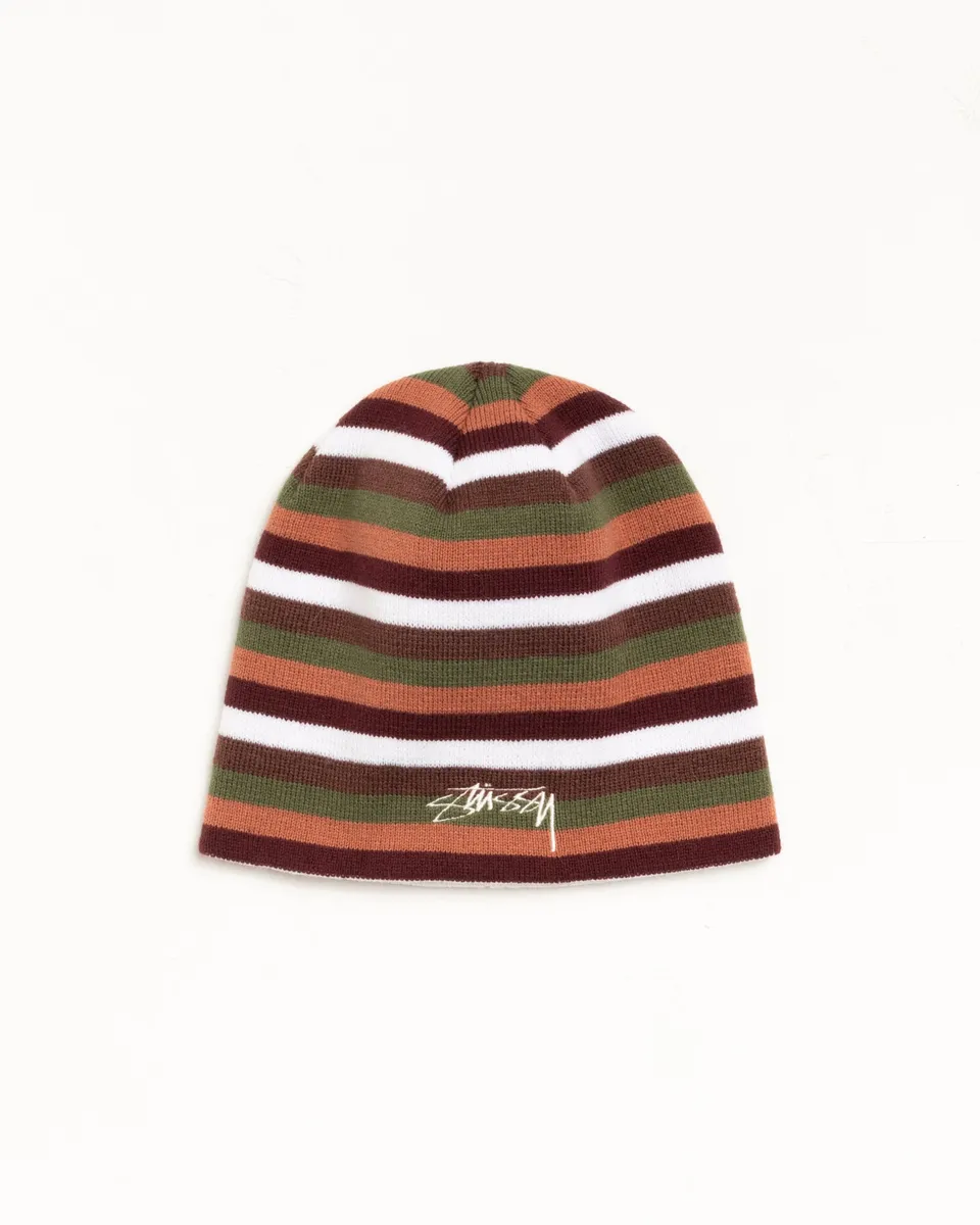 Stussy Skullcap Smoothstock berretto Brown a righe