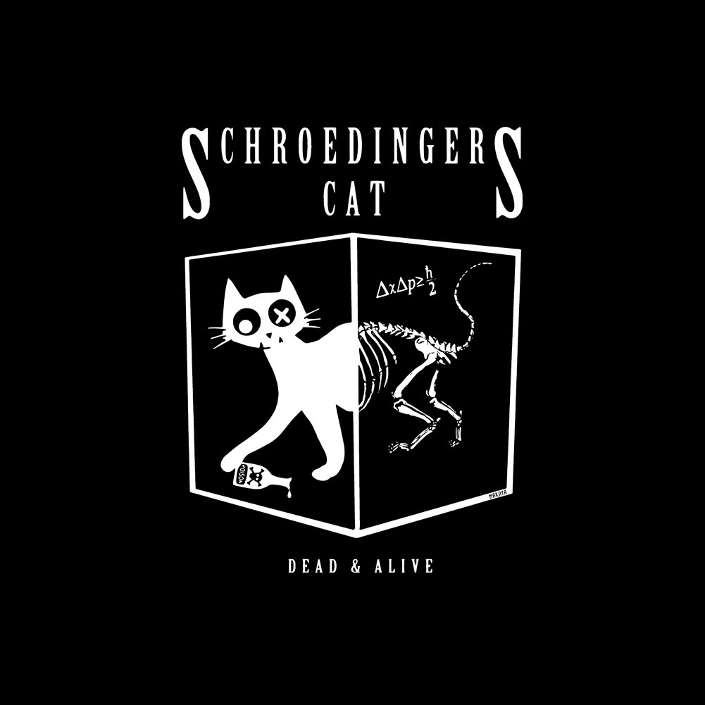 Makaya T-Shirt Donna Gatto Schrodinger Nera M