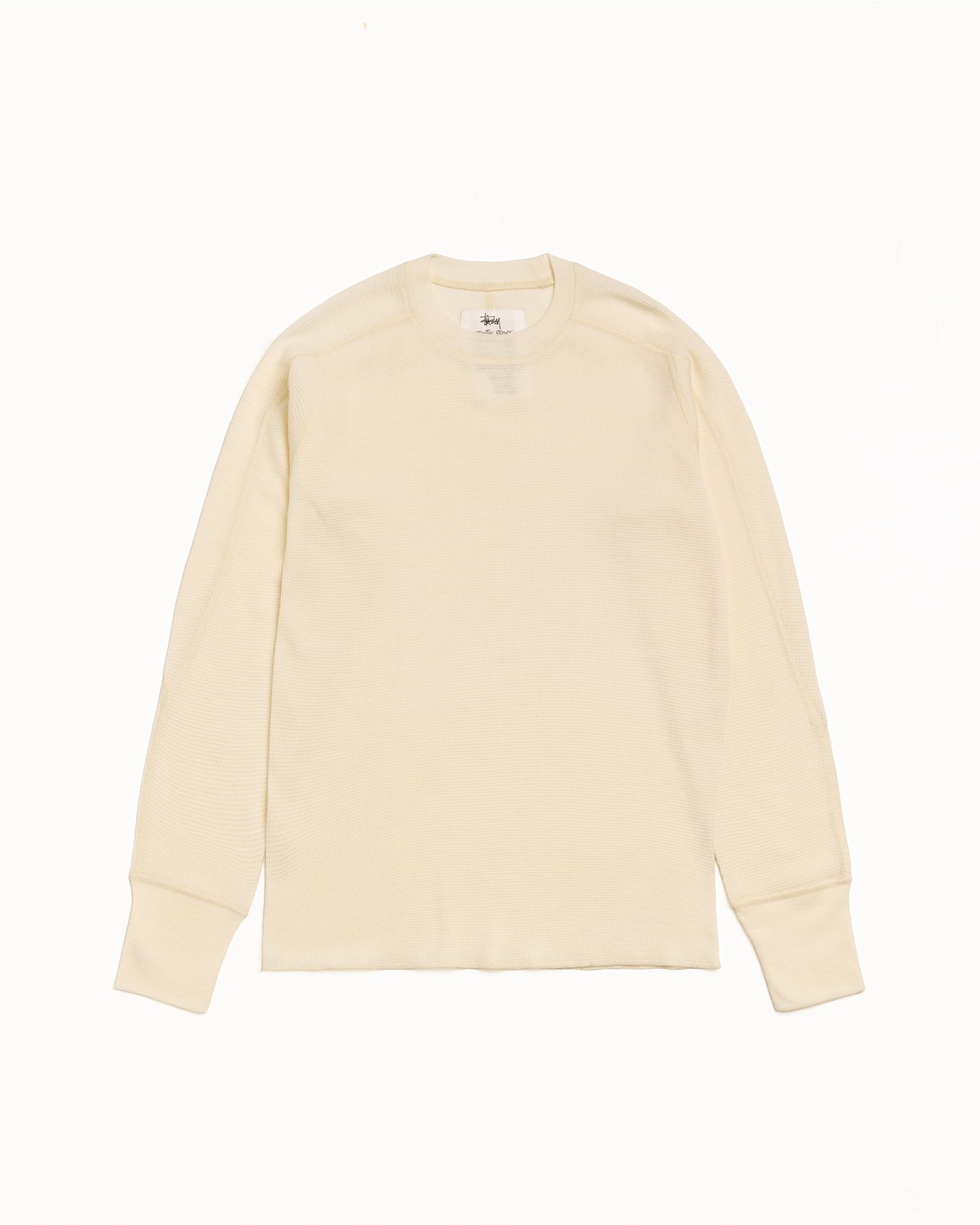 Stussy Wool Thermal maglia ecru lana