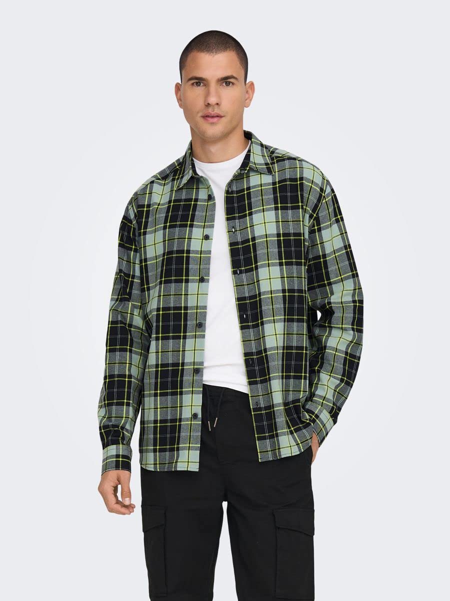 ONLY & SONS Yox Life Camicia Uomo XL a Quadri