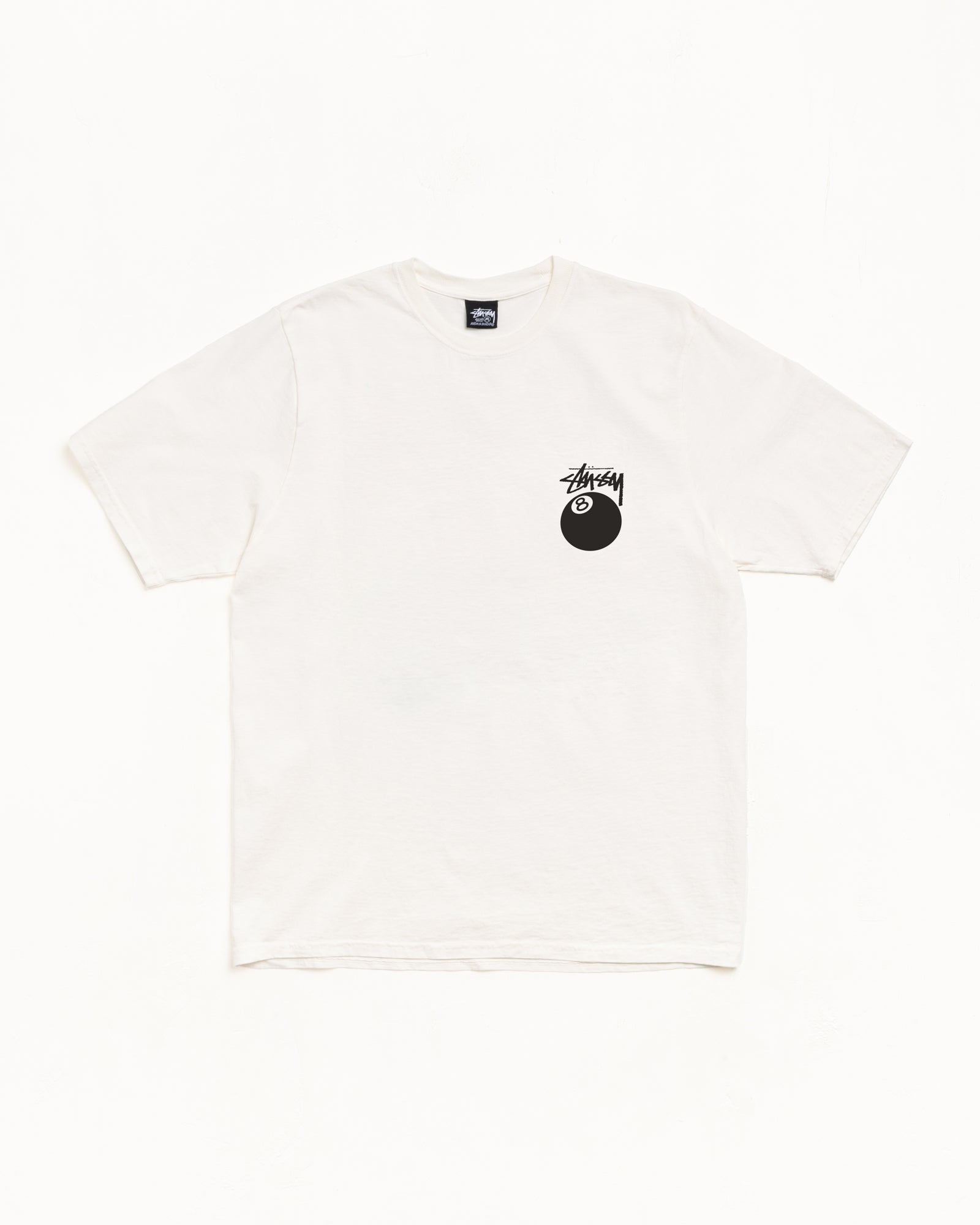 Stussy 8 Ball Tee maglietta naturale 100% cotone