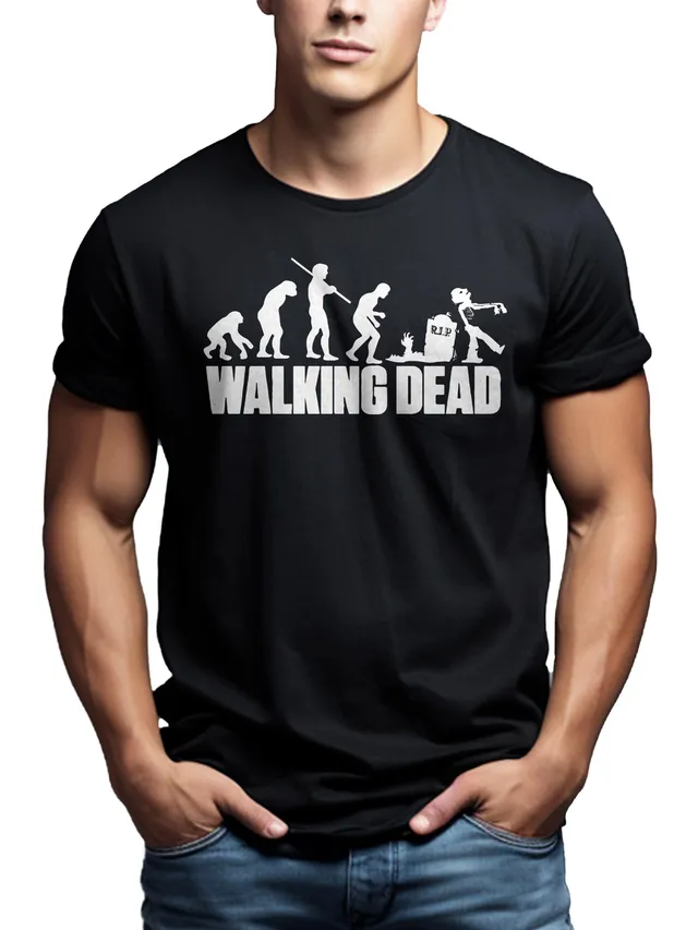 MAKAYA T-Shirt Uomo Zombie Evolution Maglietta M Nera