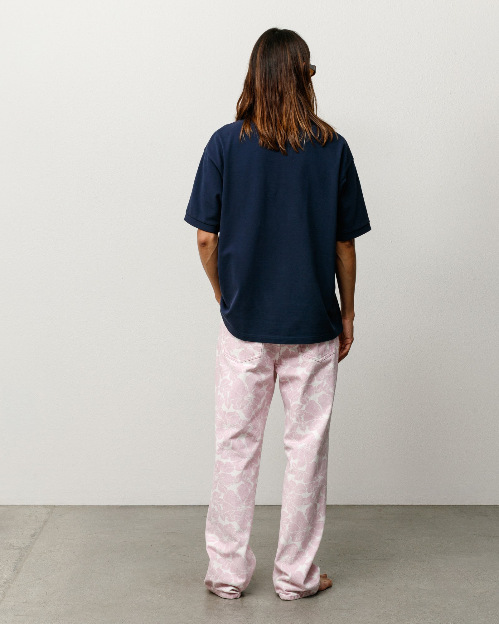 Stussy Classic Pique Polo navy cotone uomo