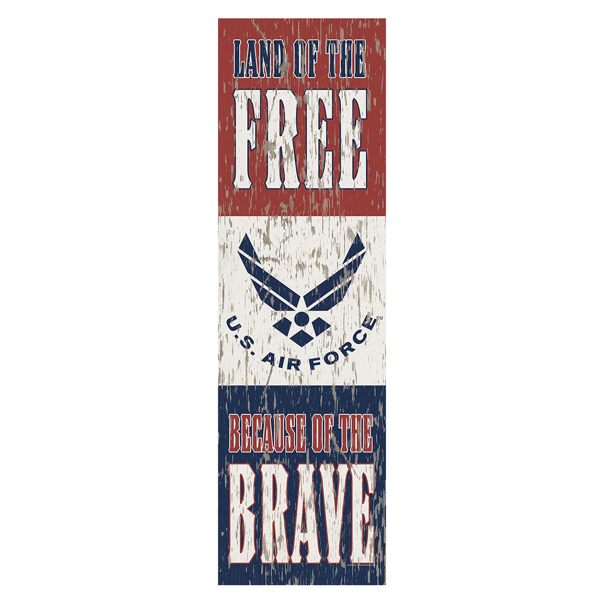 7.62 Design USAF Land of Free Insegna 10x35" PVC