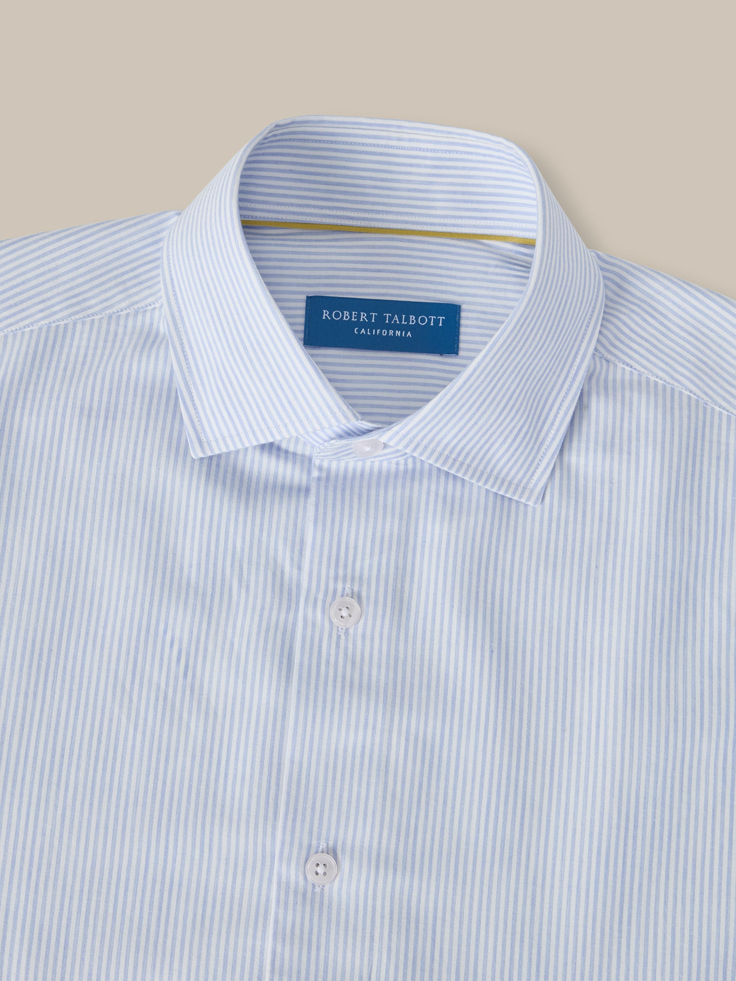 Robert Talbott Reynolds camicia casual uomo blu righe cotone