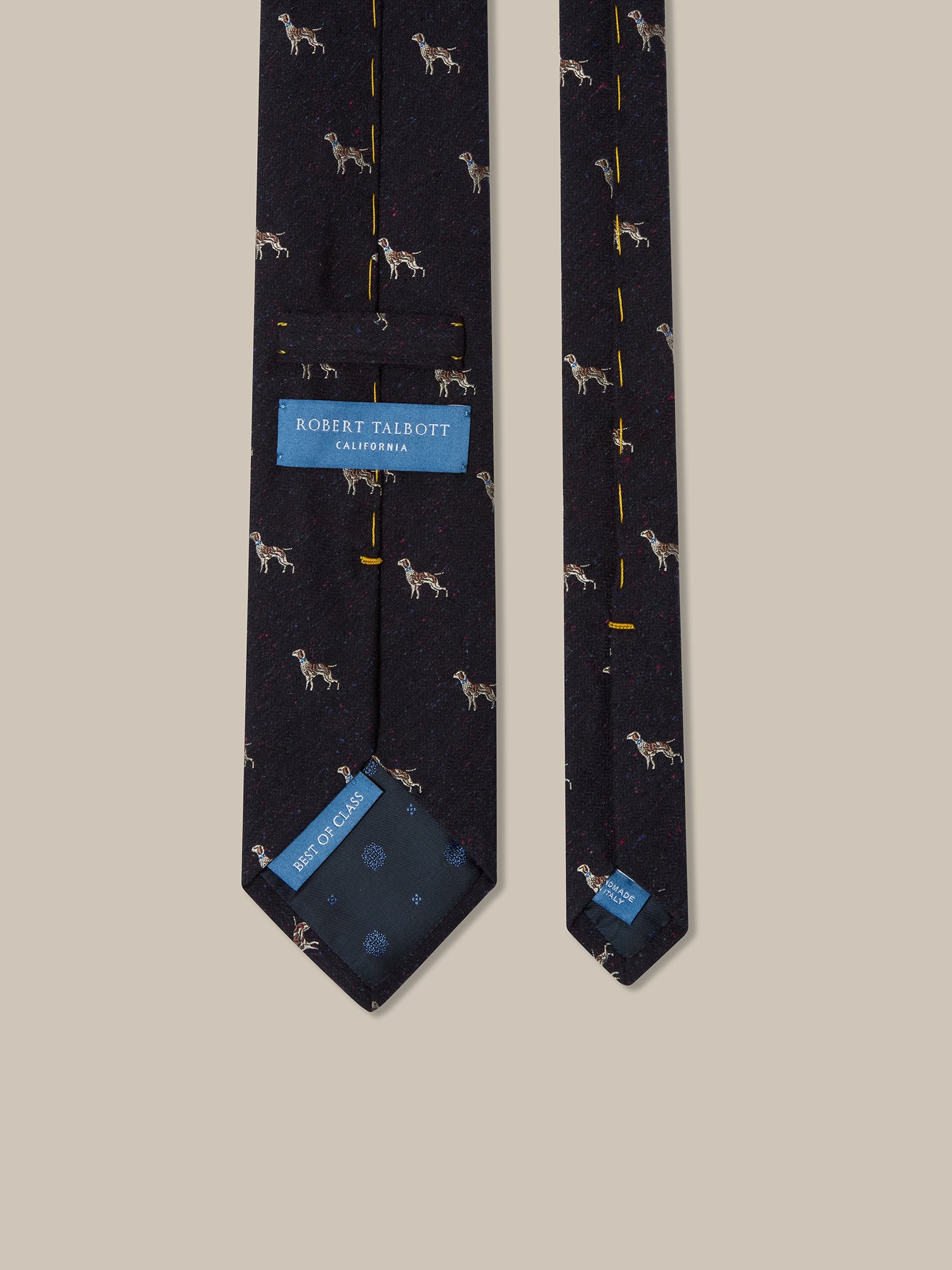 Robert Talbott Pointer cravatta seta Navy REG