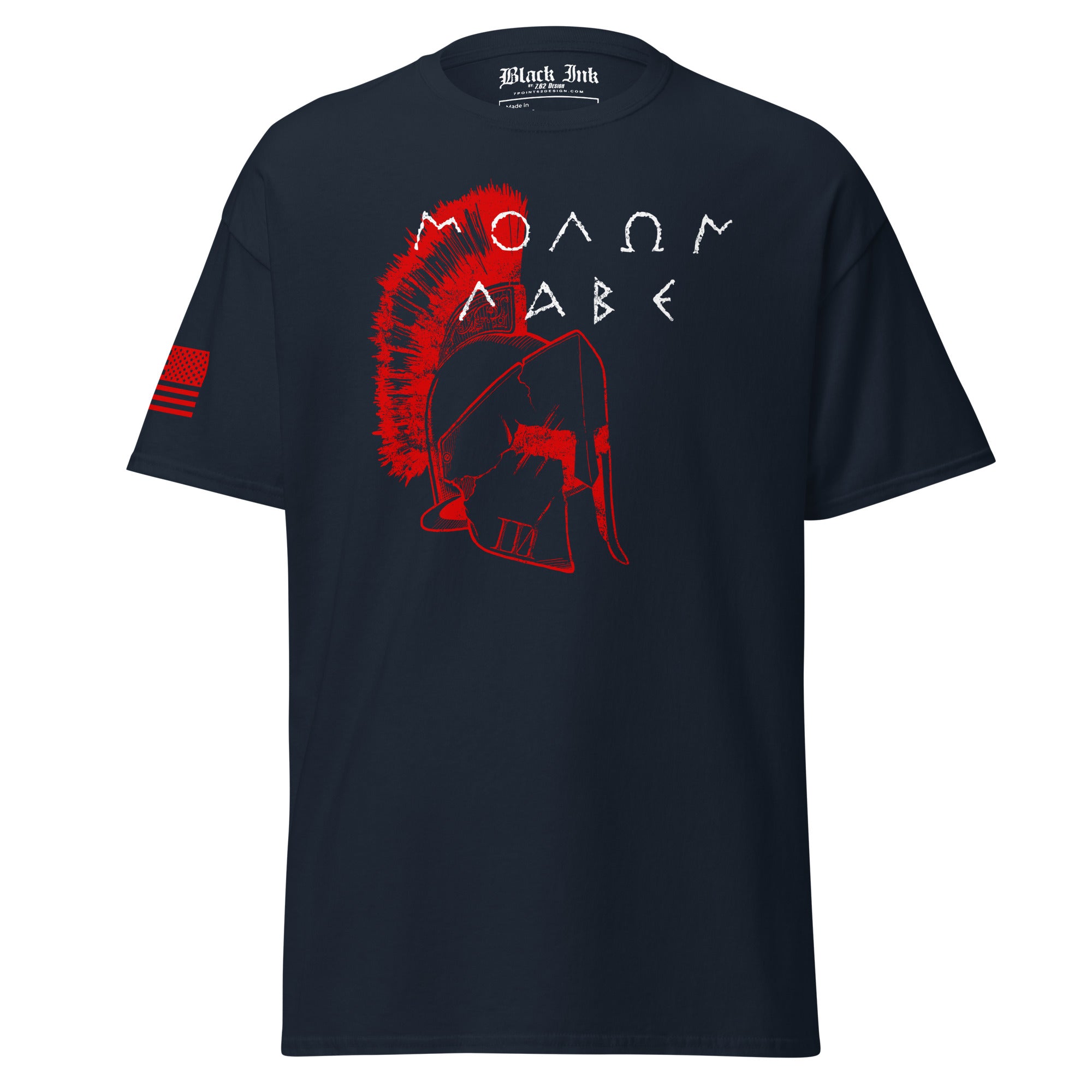 7.62 Design Molon Labe t-shirt uomo nera 100% cotone