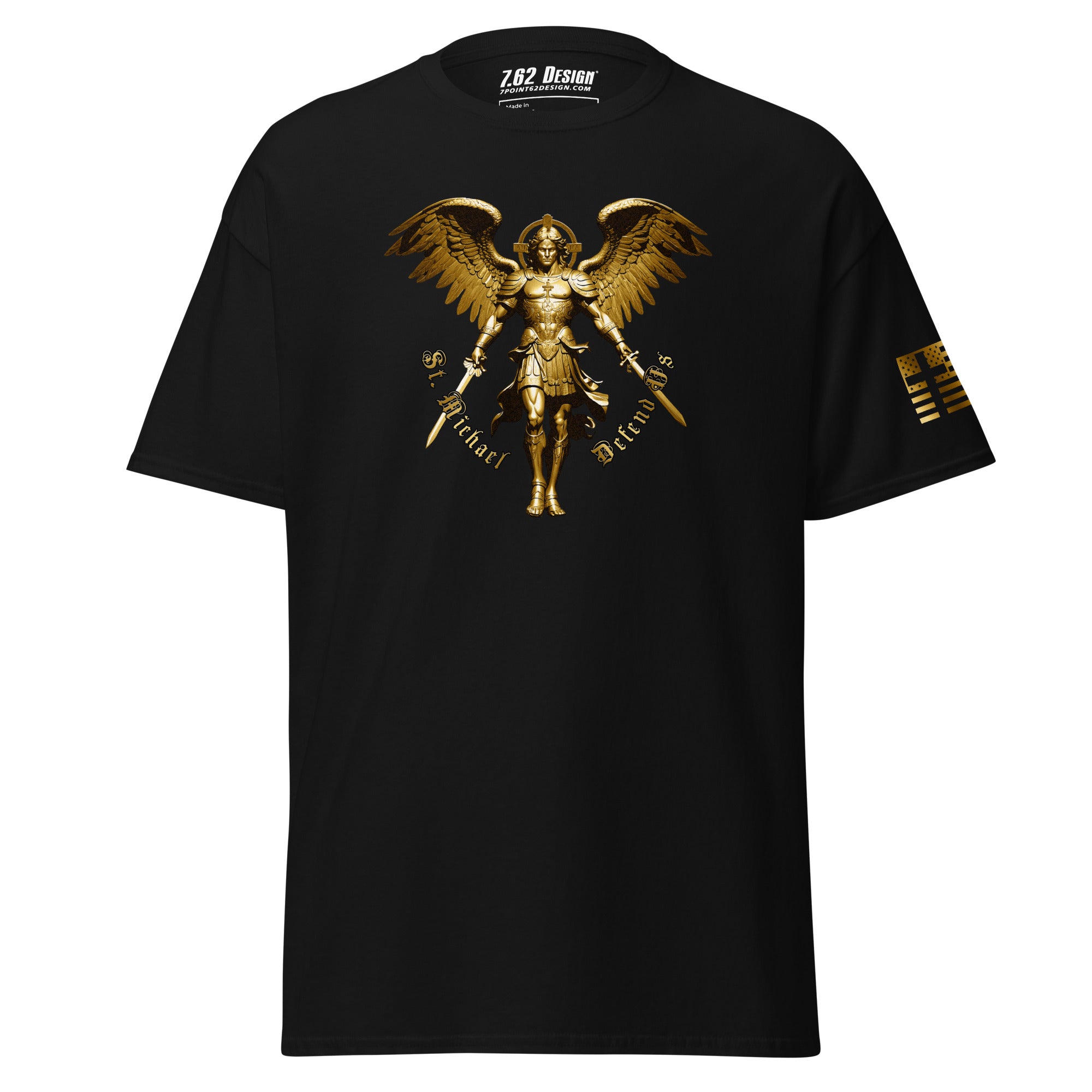7.62 Design T-Shirts St Michael Defend Us maglietta cotone blu L