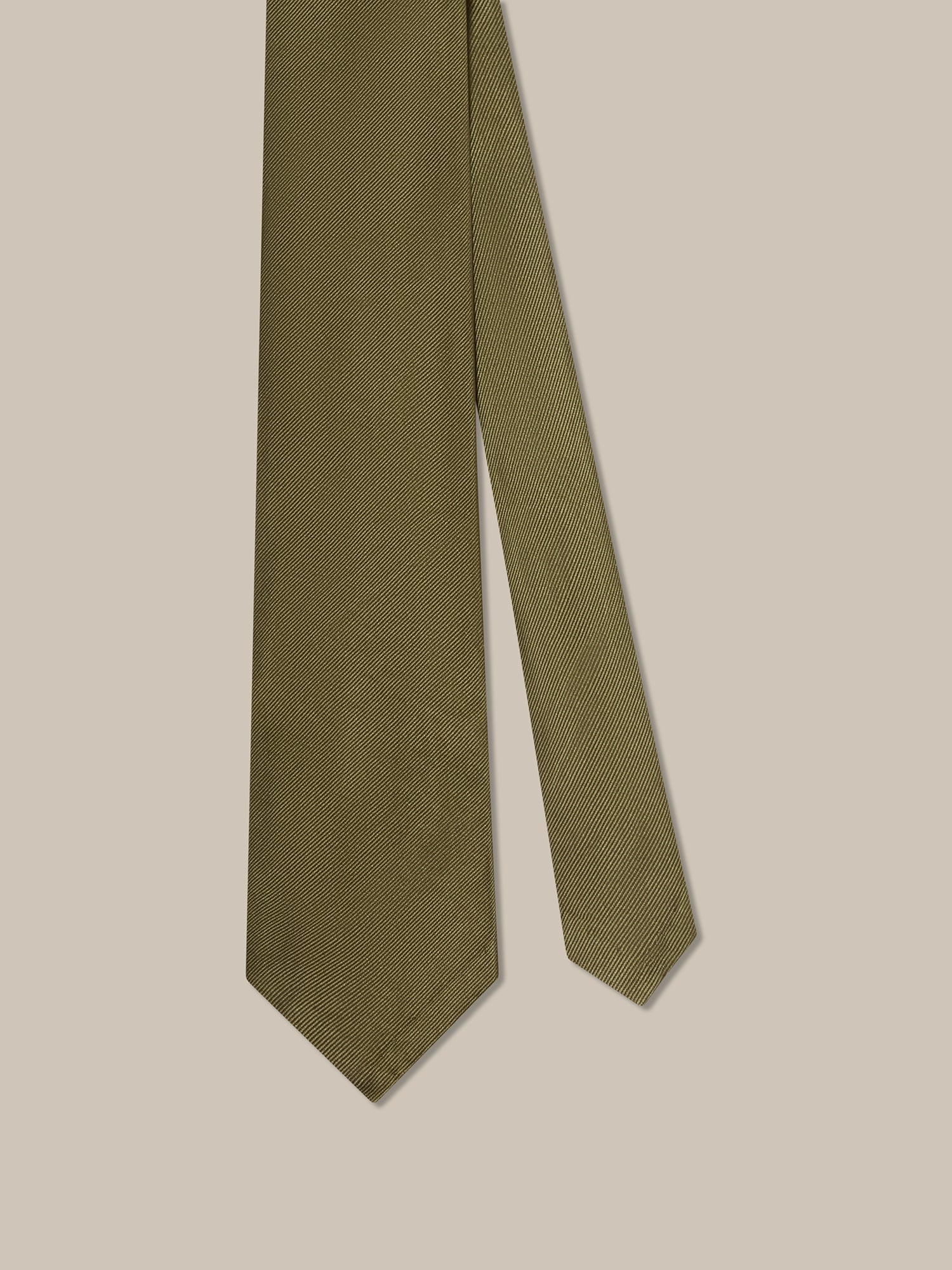 Robert Talbott Newman 7 Fold cravatta seta oliva REG